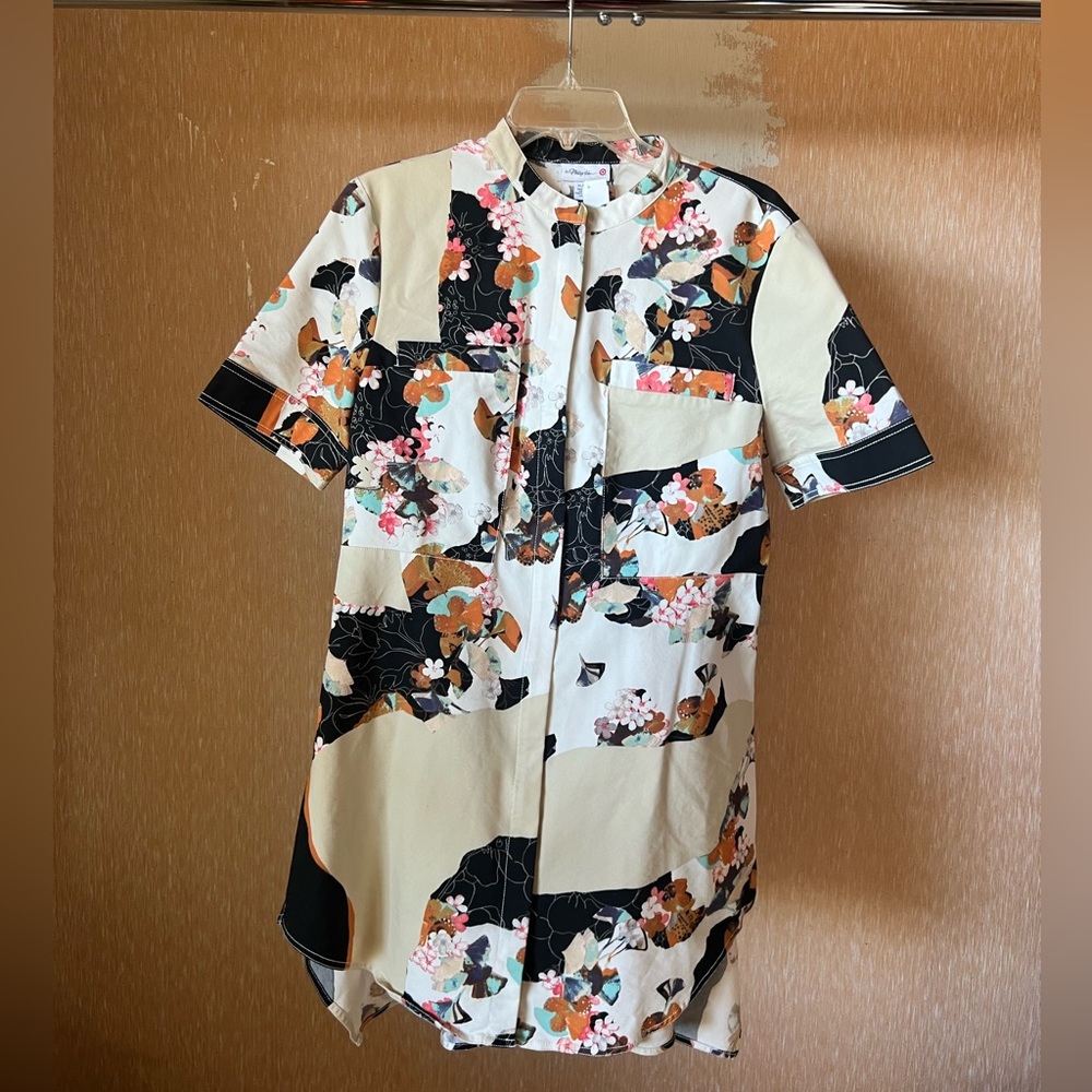 Cotton flower pattern dress XL